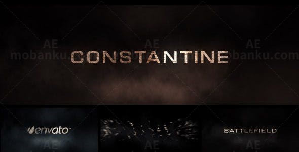 破碎效果标题展示AE模板