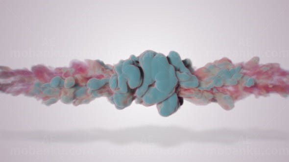 简洁烟雾标志动画AE模板