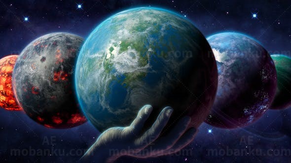 地球星空制作器AE模板