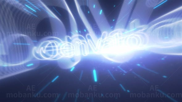 层叠光效标志展示AE模板