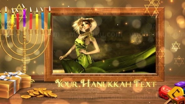 金色节日片头AE模板