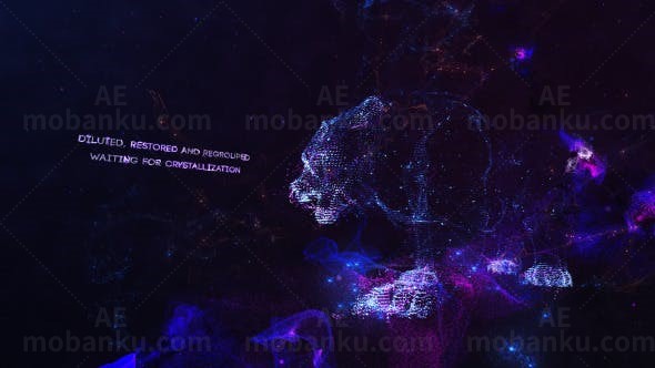 抽象星空标题展示AE模板