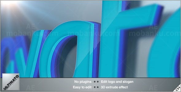 波光标志展示AE模板