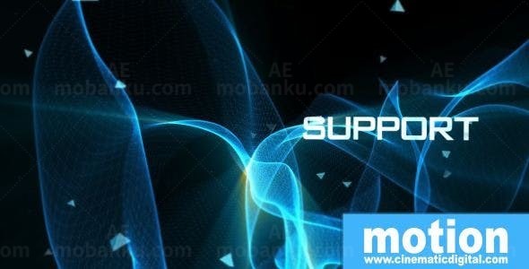 粒子背景文字展示AE模板