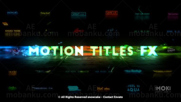 特效文字标题动画AE模板