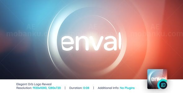 优雅圆弧标志展示AE模板