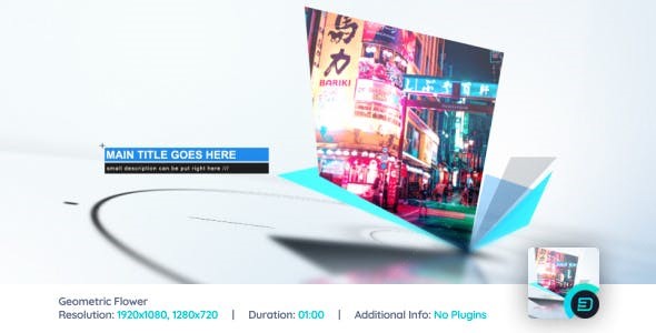 创意几何面旋转展示AE模板