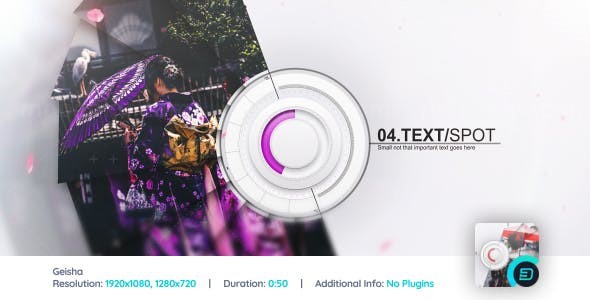 扇叶展开视频展示AE模板