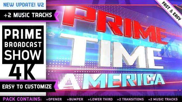 黄金时刻栏目包装AE模板