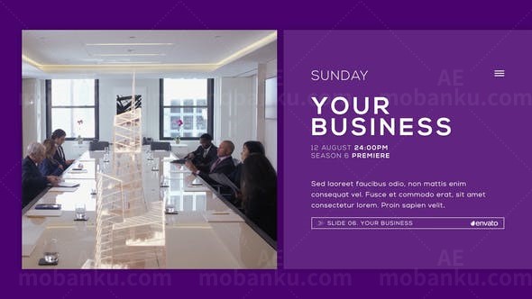 商务广播栏目包装AE模板