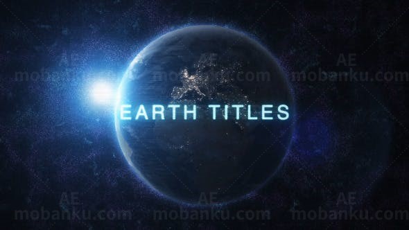 地球标题展示AE模板