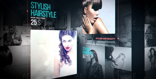 动感现代风格照片展示AE模板