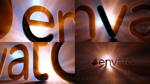 暗黑光芒标志片头AE模板