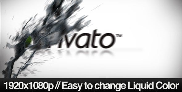 泼墨标志展示AE模板