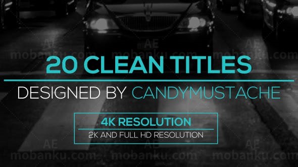 20组简洁文字标题动画AE模板