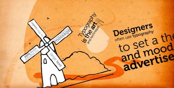 复古文字排版AE模板