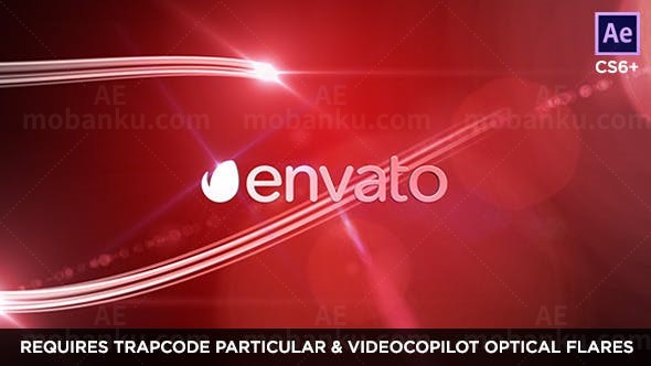 光线网络标志展示AE模板