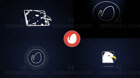 秘低音标志展示AE模板