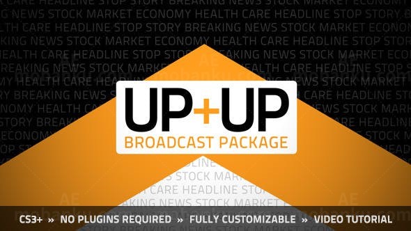 向上三角动画元素栏目包装AE模板