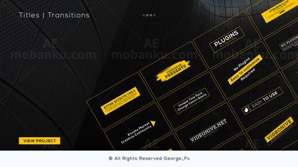 文字标题图形转场动画AE模板