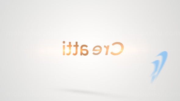 快速飞入翻转标志动画AE模板