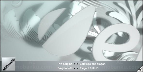 白色花朵效果LOGO演绎AE模板