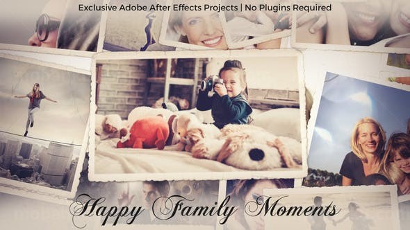 家庭照片相册回忆片头AE模板