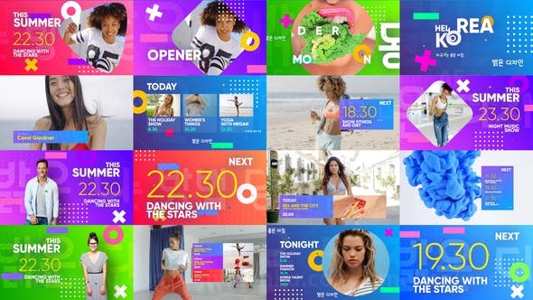 现代风格栏目包装AE模板