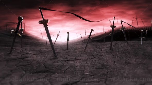 剑地遗迹标志动画AE模板