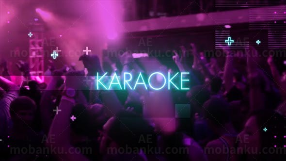 霓虹光效派对片头AE模板