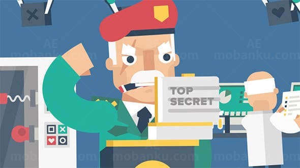 形状动画元素AE模板