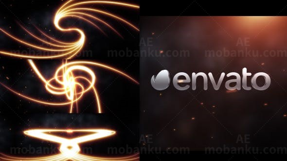 光线标志动画AE模板