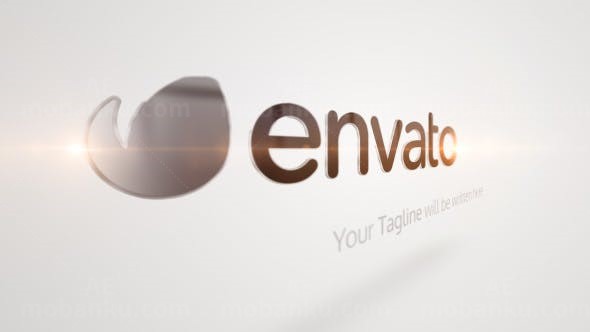 快速简洁标志翻转动画AE模板