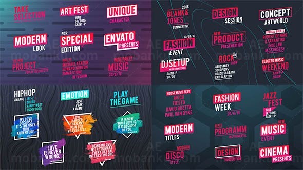 终极文字标题包AE模板