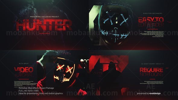 故障效果图文片头AE模板