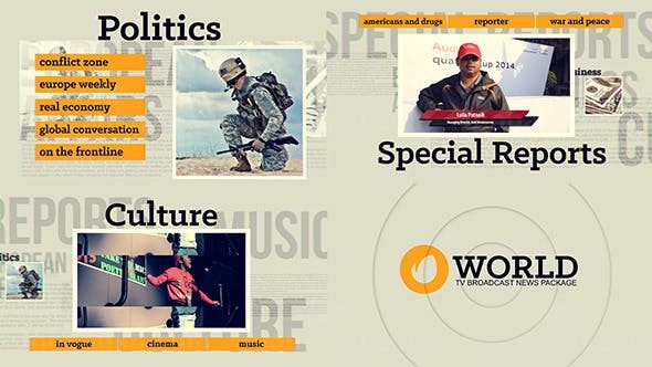 世界新闻AE模板