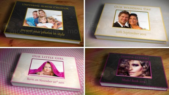 三维立体书通用相册AE模板