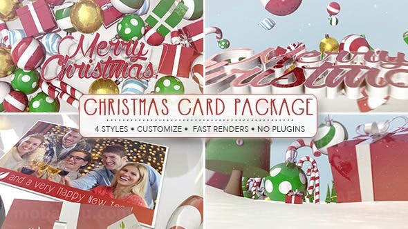 圣诞卡片AE模板