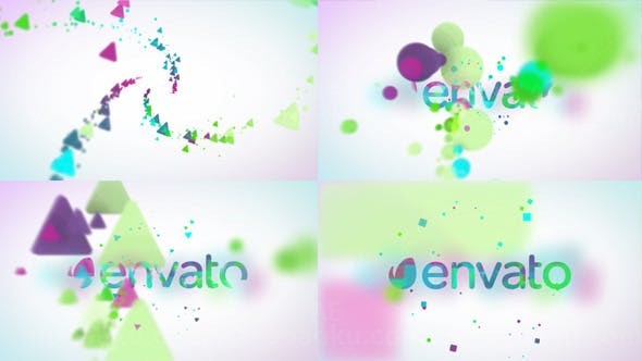 粒子标志动画AE模板