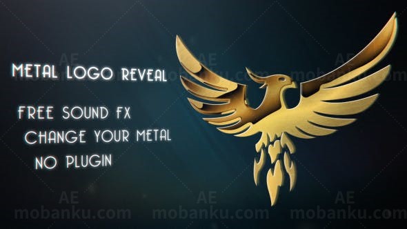 金属标志动画AE模板
