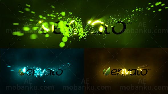 粒子汇聚标志展示AE模板