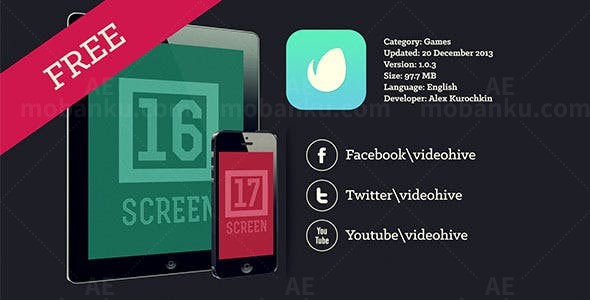 手机应用宣传片AE模板