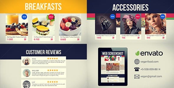 在线商店宣传片AE模板