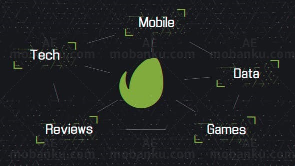 科技感连线Logo动画AE模板