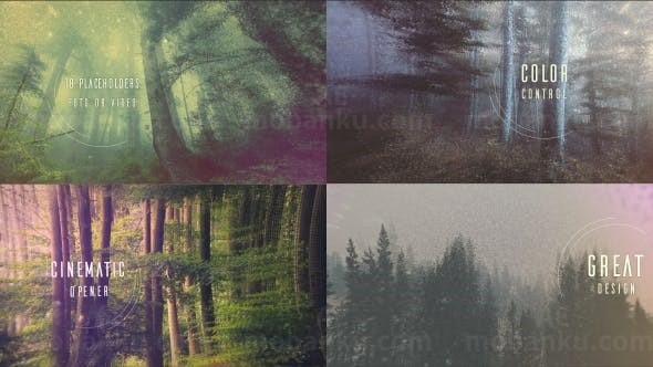 视差效果片头AE模板