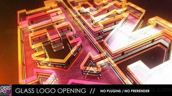 玻璃标志片头AE模板