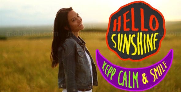 手绘文字排版标题展示AE模板