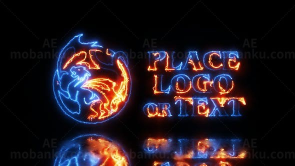 能量描边Logo动画AE模板