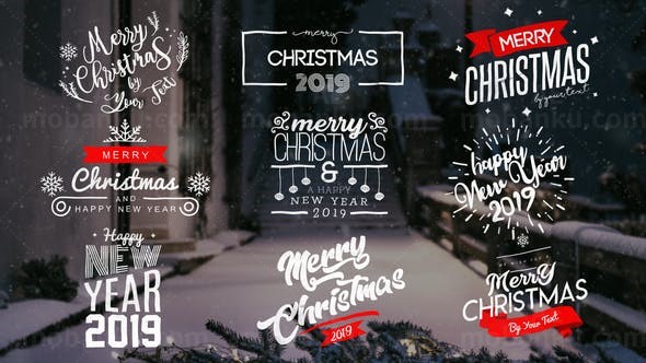 圣诞文字标题AE模板