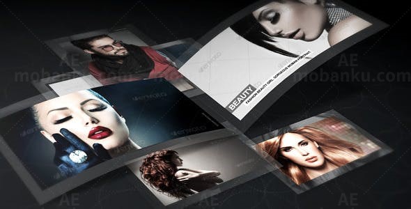 优雅三页册子展开图文宣传片AE模板